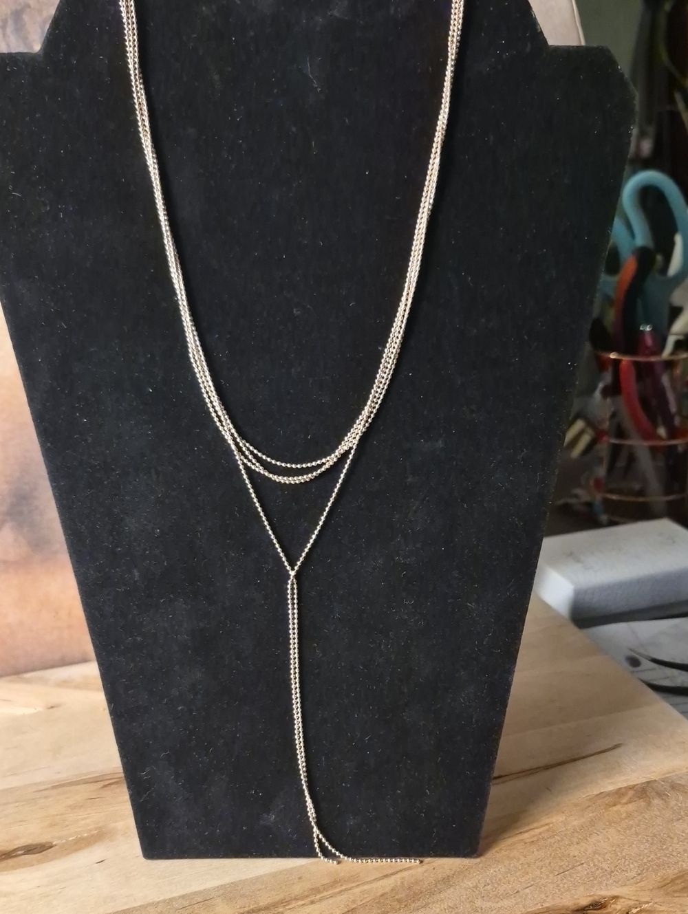 Banana Republic Gold Layered Y-Drop Necklace